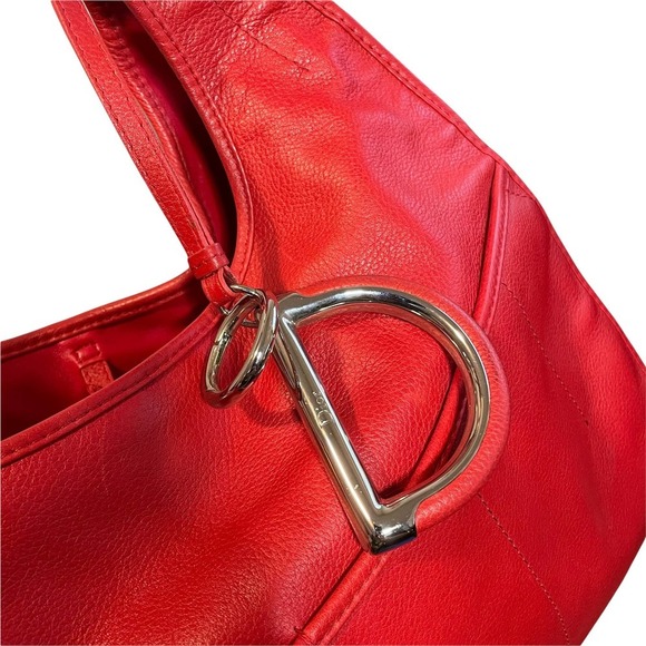 Vintage Dior 61 Red Leather Shoulder Bag - Picture 3 of 11